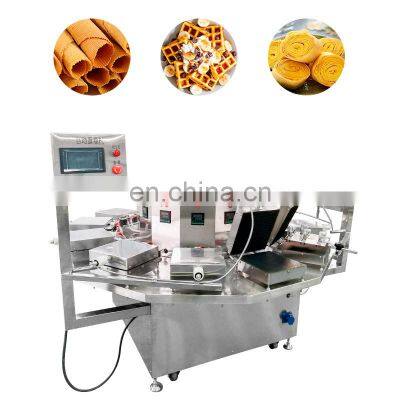 Small Icecreame Wafer Cone Waffer Biscuit Making Machine Sweet Waffle Edible Pizza Sugar Cone Maker