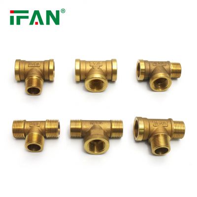 IFAN brass fittings hot sale 58-3 brass male and female elbow high quality industrial materials metal connector brass bend