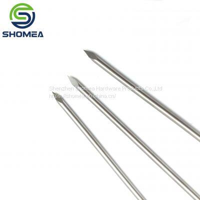 Shomea Customized Electrolytic polishing Medical Grade 304/316 Solid  Stainless Steel Prismatic needle