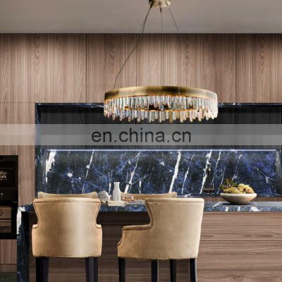 Modern luxury home living room dining room decorative circle K9 Crystal chandelier American style pendant lamp