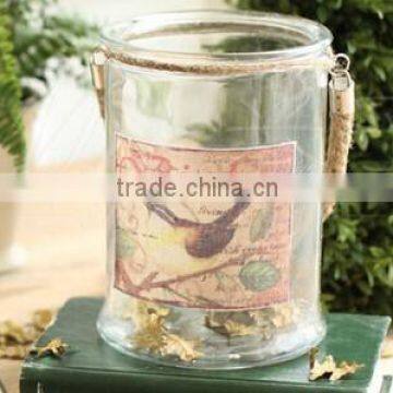 2015 hot-selling wrapped hanging clear vases