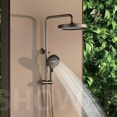 Adjust the water temperature at will      durability and safety        save space and easy to operate Shower column set series
