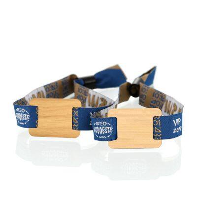 Ma?geschneiderte Zugangskontrolltickets für Sonderereignisse, gewebte RFID-Armreifen, Stoff-NFC-Armband mit PVC-Tag