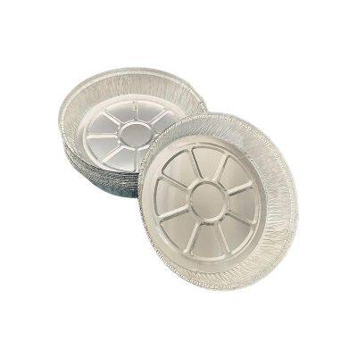 9 Inch Round Aluminum Foil Tray 1250ml Disposable Baking Pan for Food Serving and Takeout
