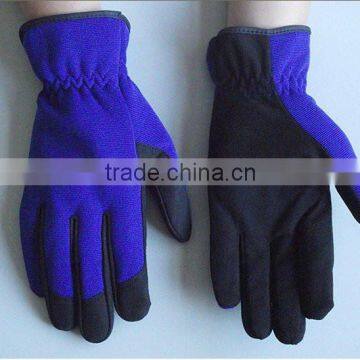 Mesh fabric Breathable Synthetic leather palm Utility Mechanic Work Gloves