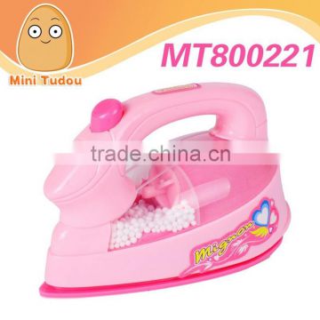 Hot selling mini kids home appliances Furniture toy playing house toy mini appliances toys electric iron with light