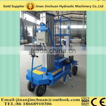 10m single mast aluminum alloy hydraulic aerial lifting platform