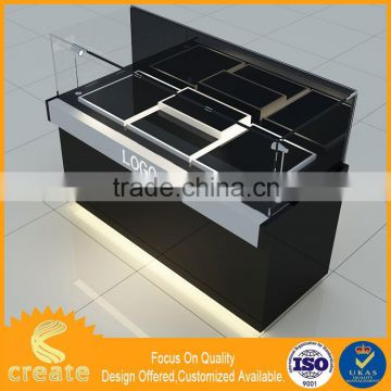 Guangzhou factory acrylic rotating lipstick display stand jewelry or watch glass display cabinet