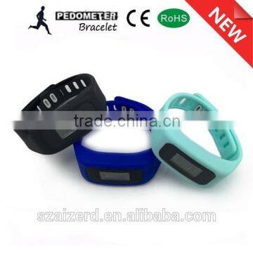 high quality portable silicone bracelet pedometer