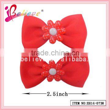 Wholesale solid grosgrain hair clip fashion plastic hair clip