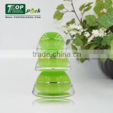 2015 Luxury Purple Pyramid Plastic Cosmetic Cream Jar 15g 30g 50g