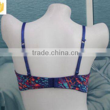 3/4 Blue Sexy Lace Bras for Women,push up Ladies Bra photo-3