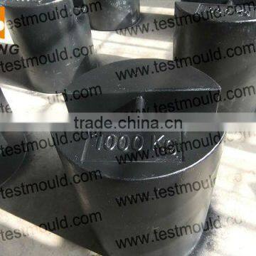 1000kg cylinder-shaped cast iron test weights