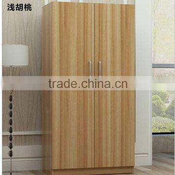 2 Door Panel Wooden Materials Bedroom Wardrobe Designs