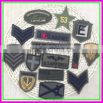 Iron-on Or Sew-on Cheap Textile Embroideried Army Woven Patches in wholesale