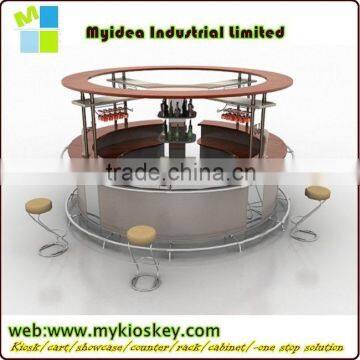 Round commercial bar counter design with led light for sale.