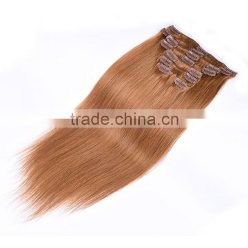 Alibaba Cheap Brazilian Human Hair Clip In Hair Extension, Large Stocks Remy Straight Human Hair Clip In Hair Extenion