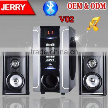 JERRYPOWER 2.1 subwoofer led light bluetooth speaker