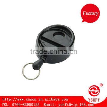 Oval shape retractable magnet badge older for card holder with belt clip and key ring