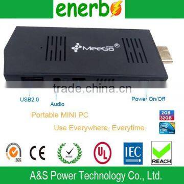 Hot Sell Meegopad T02 Mini PC Windows 8 & Ubuntu Integrated HD 2gb Garphics Cards Intel Atom Z3735F Quad Core Mini PC SSD