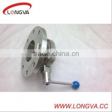 Stainless steel flange flange price butterfly valve