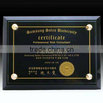 Black crystal plaque decoration