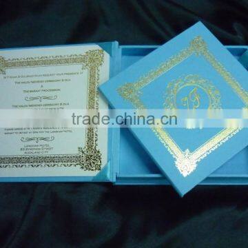 Foil Printed Wedding Invitation Box