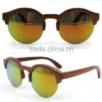 fashion Rosewood half frame sunglasses manufacturer made in China wholesale