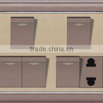 Five Gang One Socket Switch