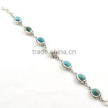 925 silver bracelet with blue stone 925 Sterling Silver Jewelry Wholesale Bracelet