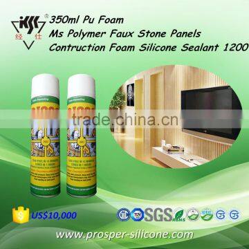 350ml/750ml Pu Foam Ms Polymer Faux Stone Panels Contruction Foam Silicone Sealant 1200