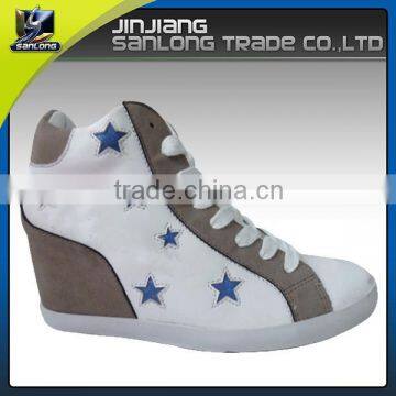 china latest design fashion women wedge sneakers