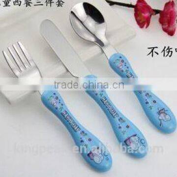 2015 Hot Sale stainless steel Kids cutlery set/metal spoon fork knife cutlery set/stainless steel cutlery for kids