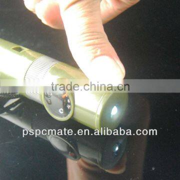 Outdoor Survival Whistle+Compass+Mirror+Magnifier+Thermometer+Led Light+Decoration