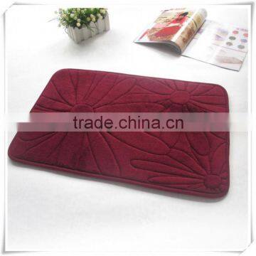 Printed 100% polyester high density foam bath mat,washable memory foam bath mat/Memory foam bath mat_ Qinyi