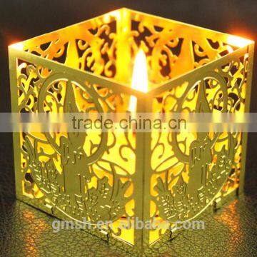 square style wholesale cheap colored sheet copper candlesticks for holiday