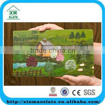 [factory Direct]30x15cm Cut Edge Printed Slate Painting Item SBH-3015RG1AW