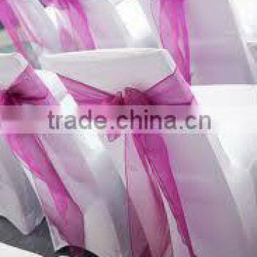 Elegant sheer sash for chair, organza chair sash