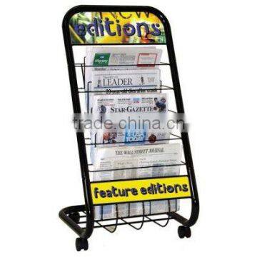 metal news paper rack