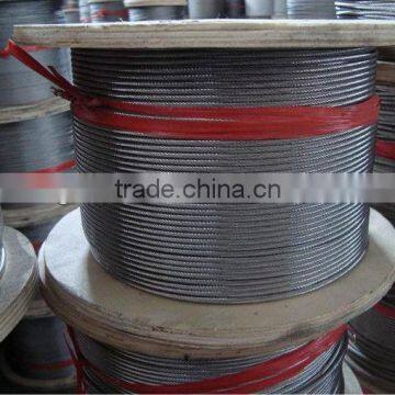 Stainless steel wire rope For Lifting and Rigging 1x7,7x7,1x19,6x36,7x19,1x37,7x37