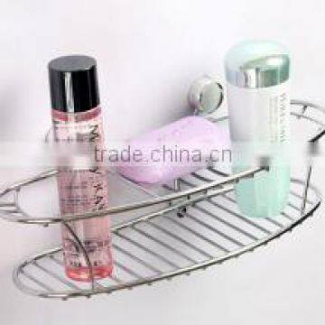 Wall metal corner storage basket/shelf with suction cup