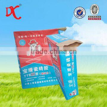 tile glue packing kraft paper valve bag 20kg