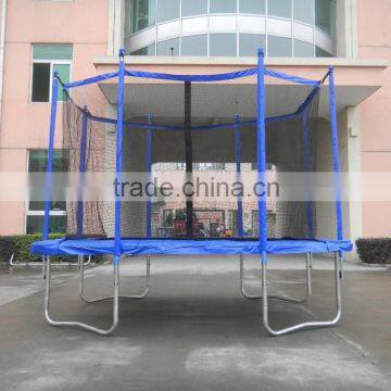 Retagular High Jump Trampoline With Safety Enclosure for Sale From the Factory photo-3