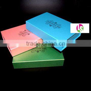 Customized Blue Black Matt Folding Clothing Packaging Box photo-2