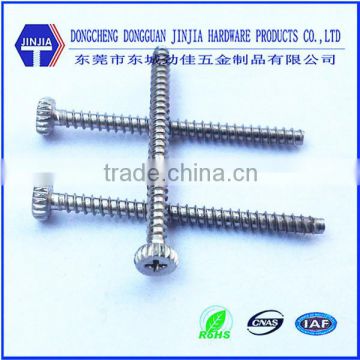 thread forming phillips cheese head screw 2mm knurled screws sus304