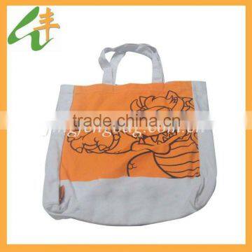 printed parrot bird cotton recycled shopping bags wholesale