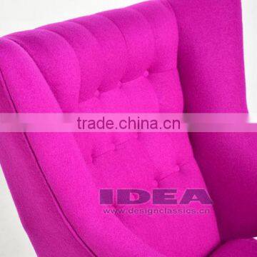 Replica Hans J Wegner Papa Bear Chair - Pink Fabric photo-6