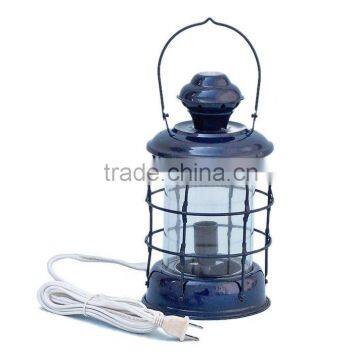 Iron Round Oil Lamp - Dark Blue - Oil Lamp - Beach Bedroom Decoration 1845