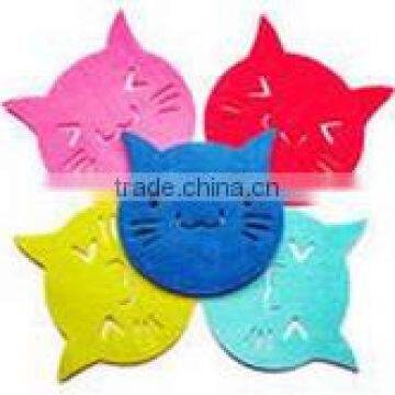 Cartoon Felt Coaster Set