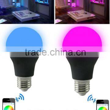 E27 Music Alarm Group Bluetooth E27 Dimmable 16Million Colors Smart LED Light Bulb 85-265v photo-2